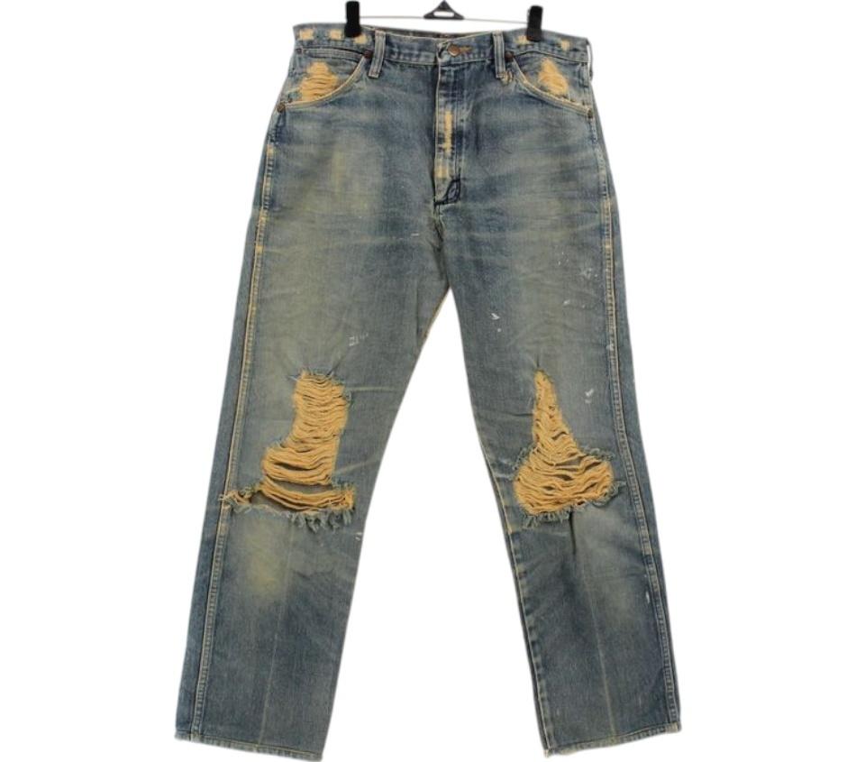 WRANGLER 랭글러 카모 디테일 워싱 데미지 데님 팬츠 / 남[MADE IN U.S.A 3