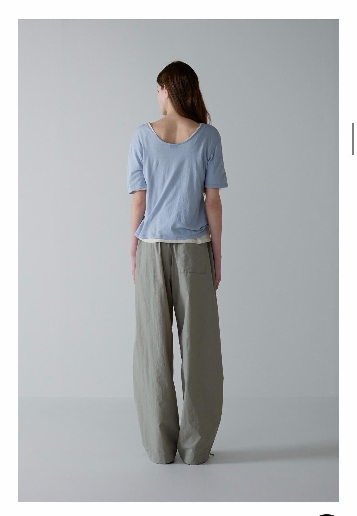 파사드패턴 테이퍼드 밴딩 팬츠 XS 세이지 2