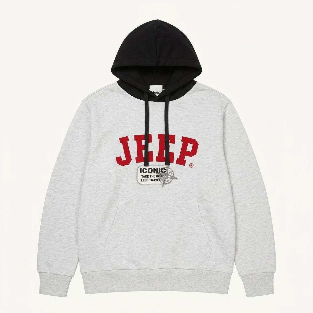 JEEP 아이코닉 와펜 후드 그레이 L 새상품 택포함 1
