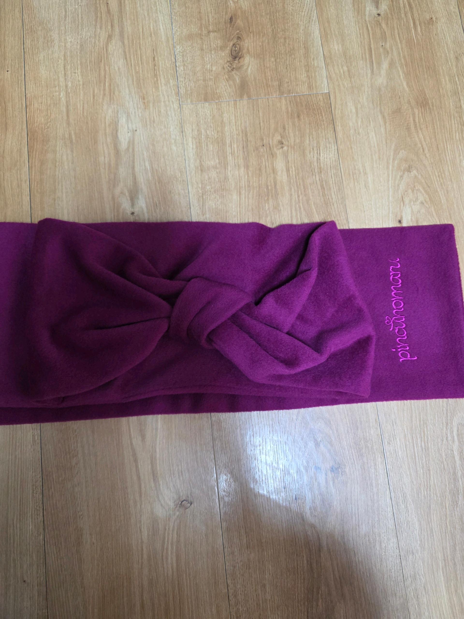 Ribbon Muffler_Deep magenta pink 2