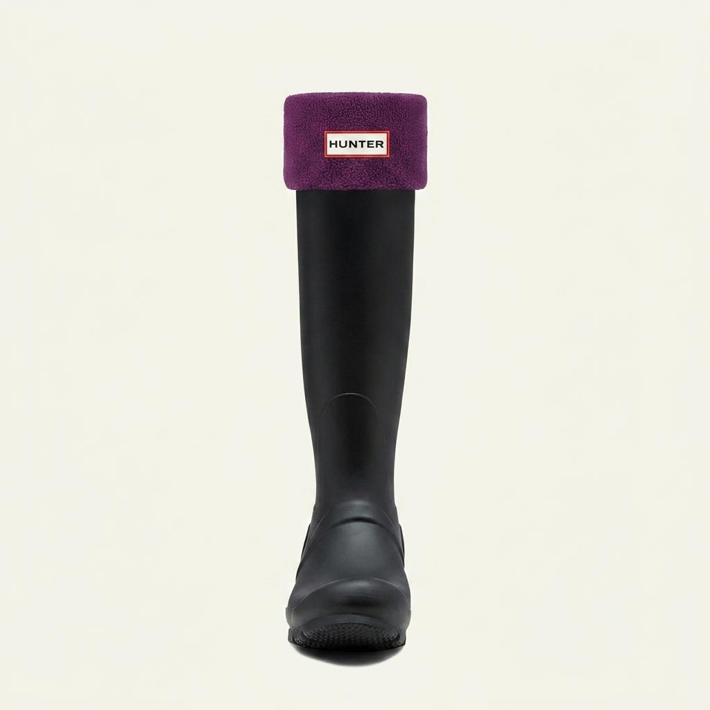 헌터 플리스 웰리 삭스 Aubergine M 새상품 1