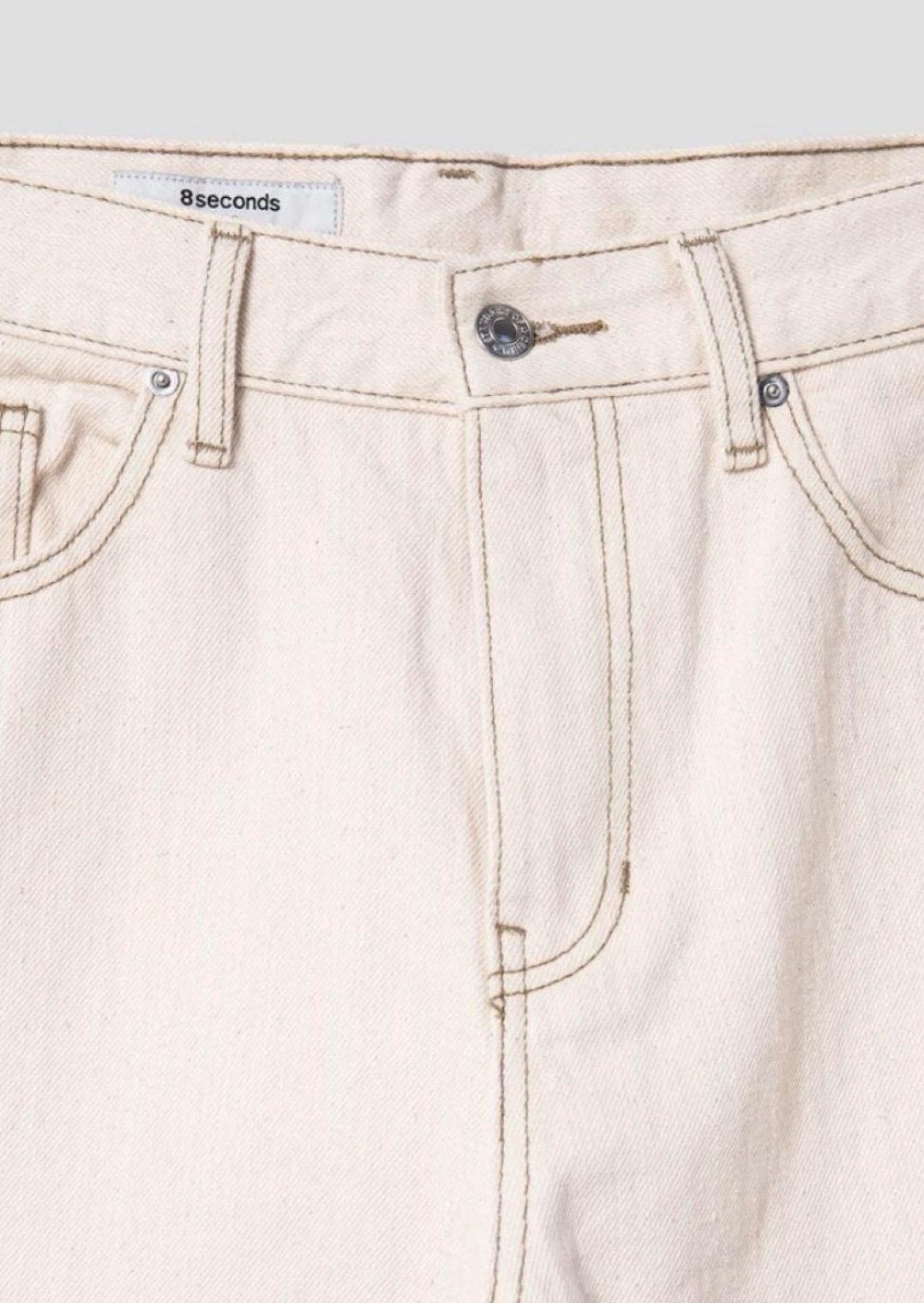 에잇세컨즈 세미 와이드 팬츠 아이보리 4