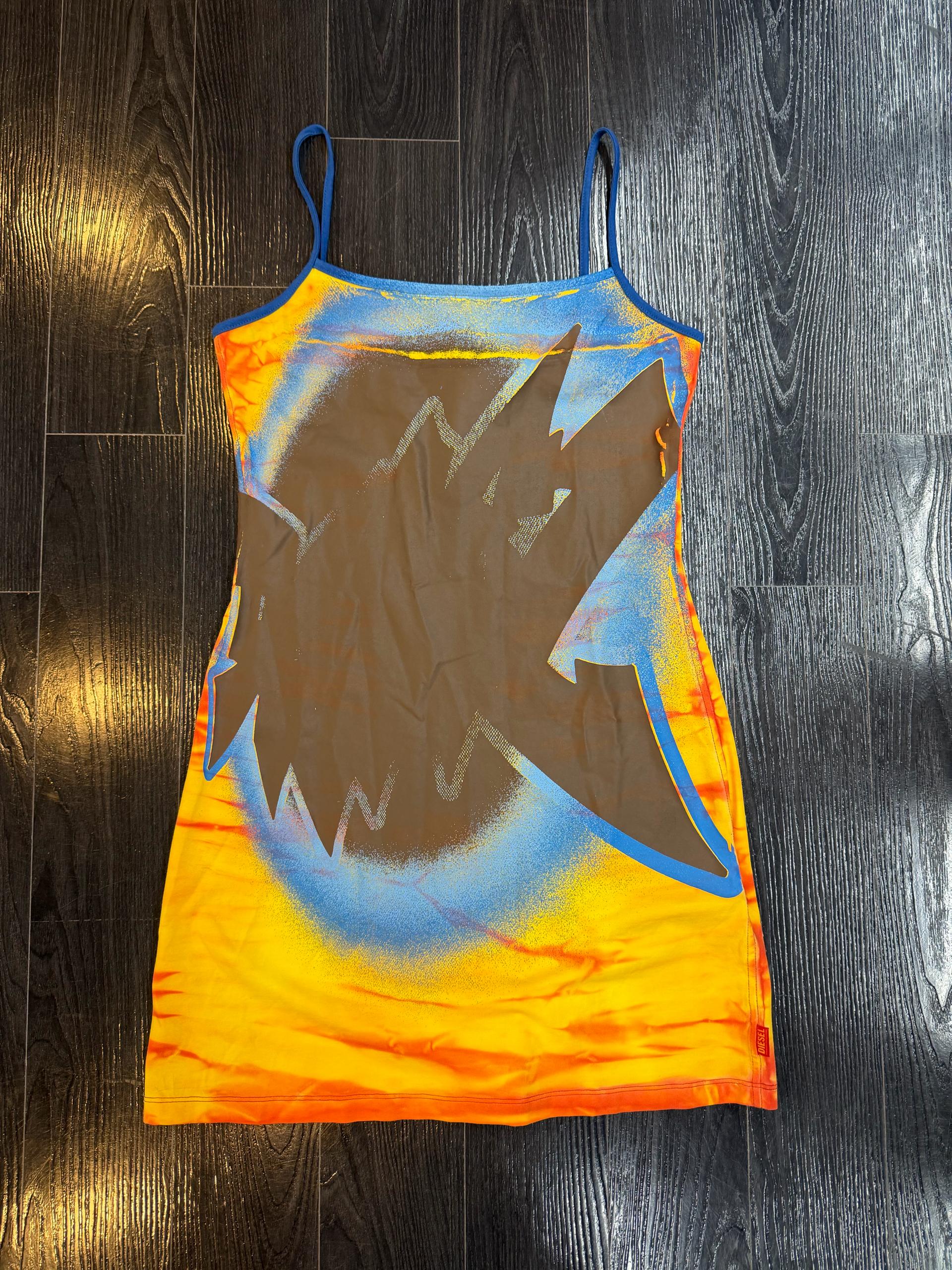 디젤 Diesel Mini Dress With Blowout Print 3