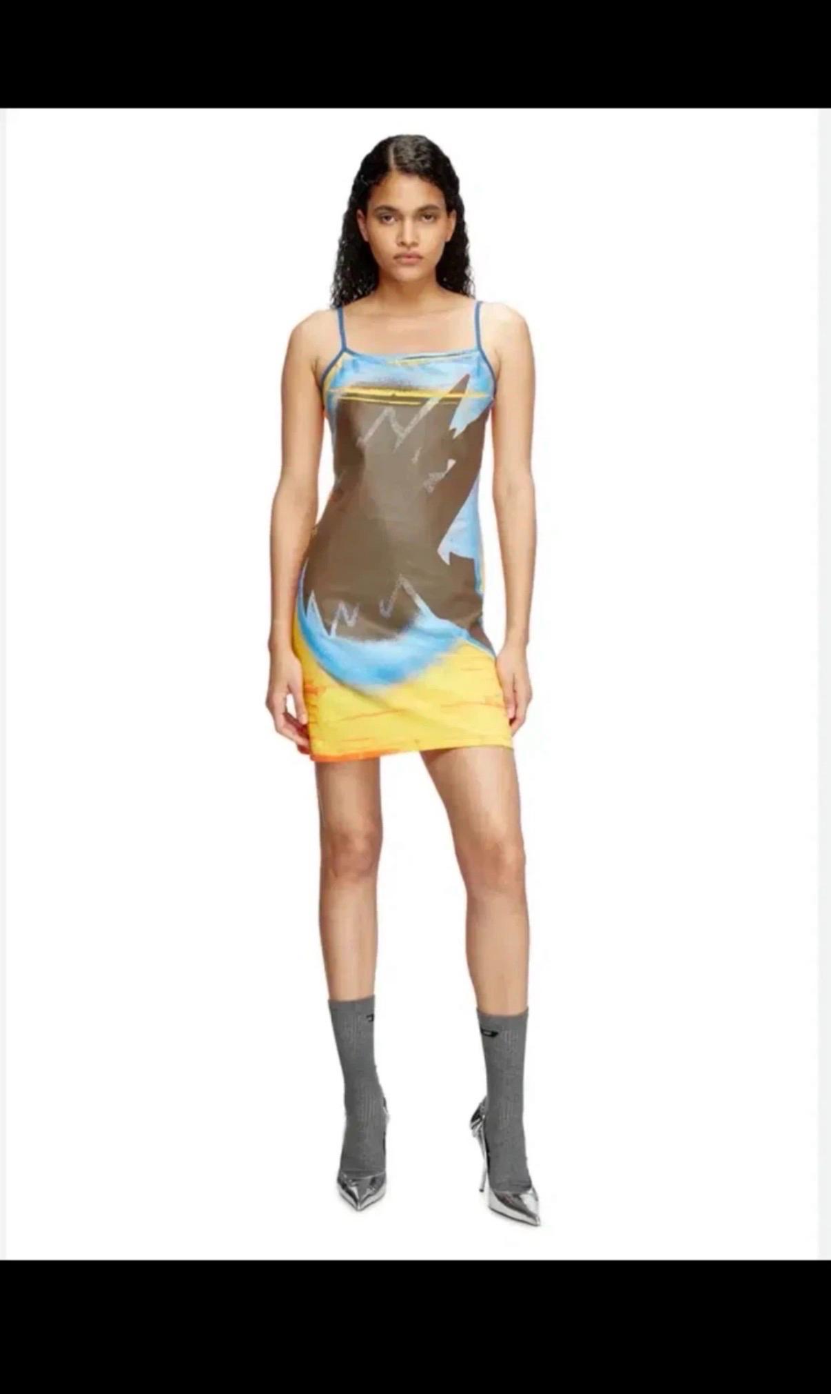 디젤 Diesel Mini Dress With Blowout Print 2