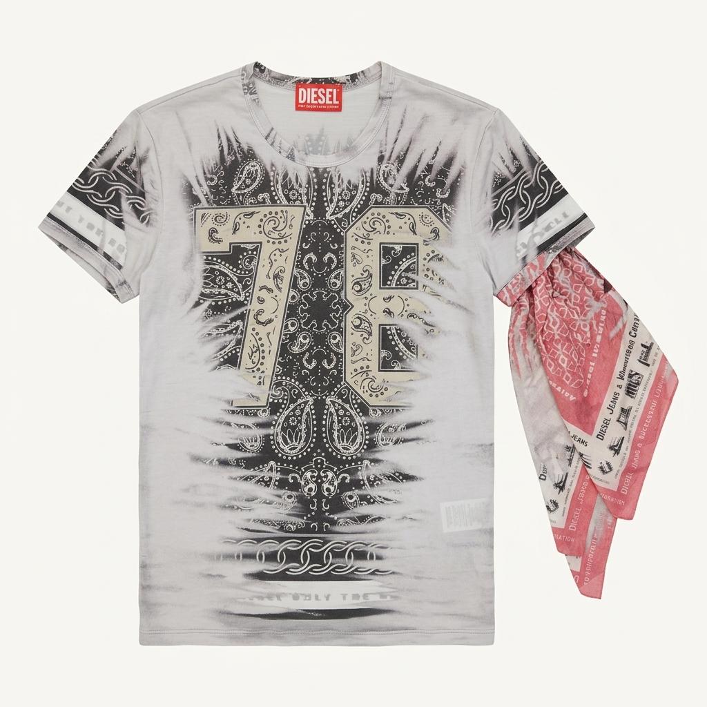 디젤 Diesel DANA T-SHIRT 스카프 티  1