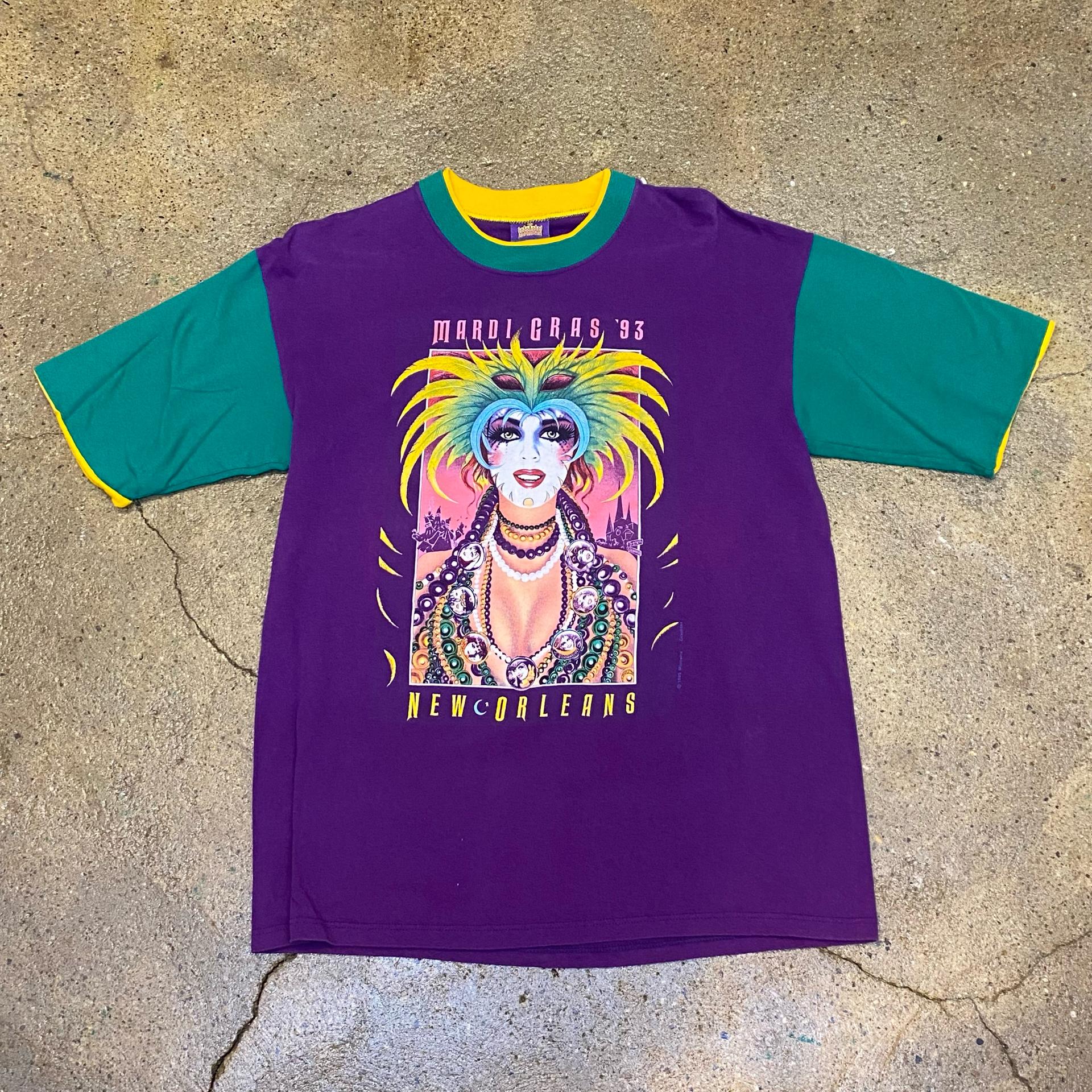 미국 빈티지 마르디그라스 MARDY GRAS 프린팅 락티셔츠 3