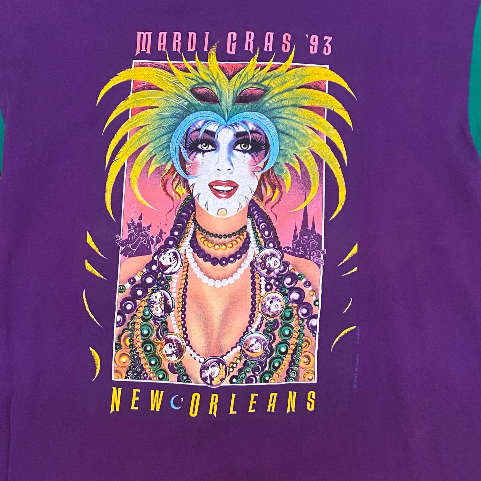 미국 빈티지 마르디그라스 MARDY GRAS 프린팅 락티셔츠 4