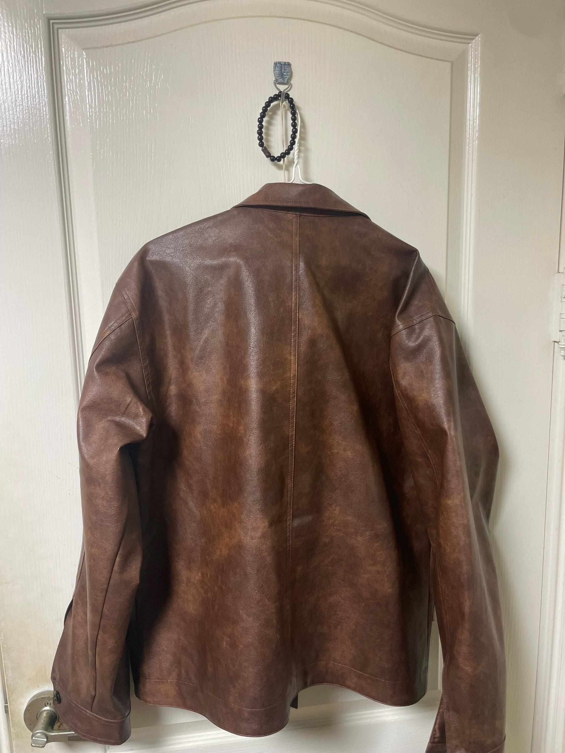 필프 Welt Pocket Faux Leather Jacket M 3