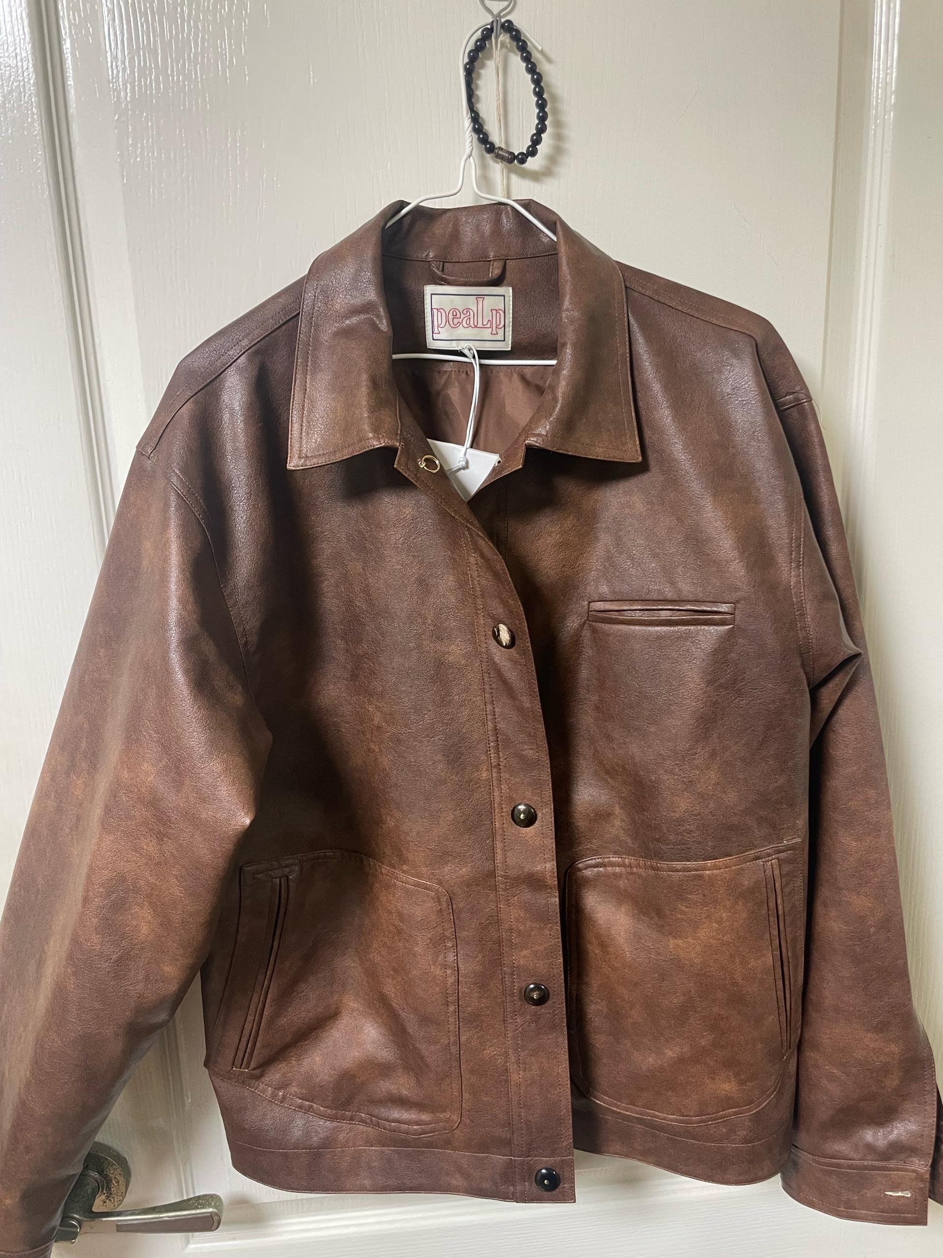 필프 Welt Pocket Faux Leather Jacket M 2