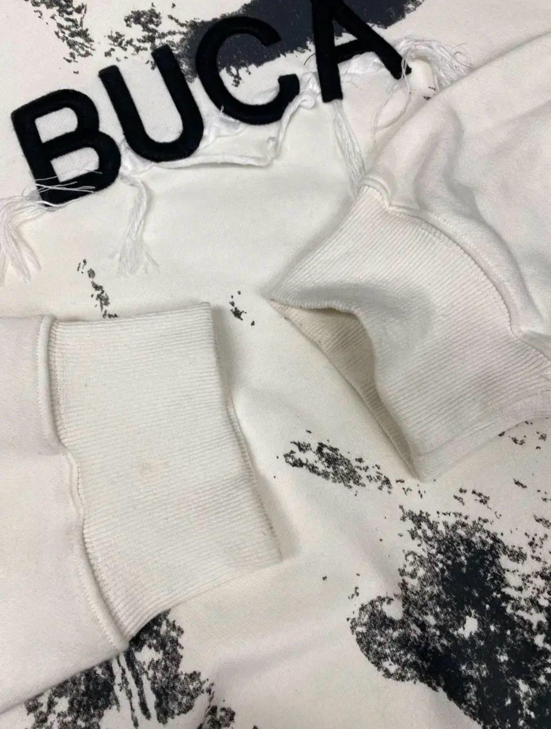 BUCA 빈티지 자수 나염 맨투맨 Free 8