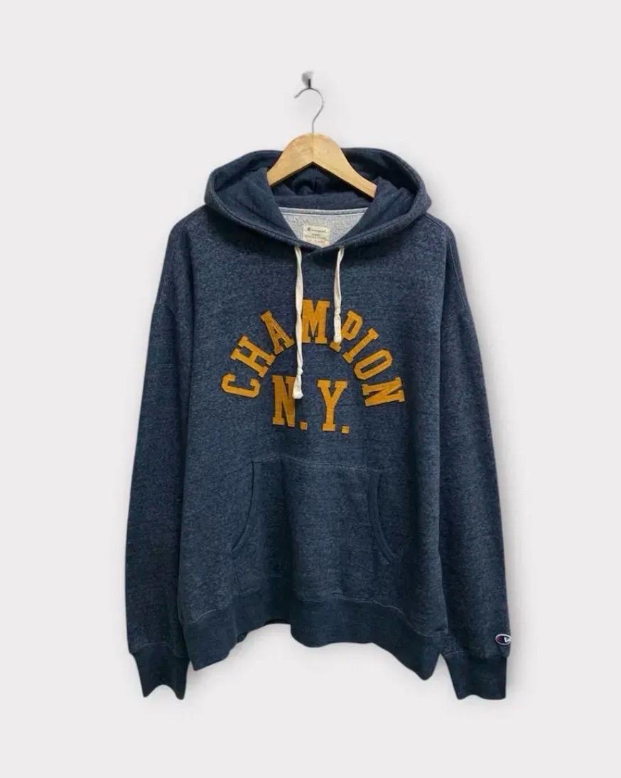Champion 블루 후드 스웨트셔츠 XL 2