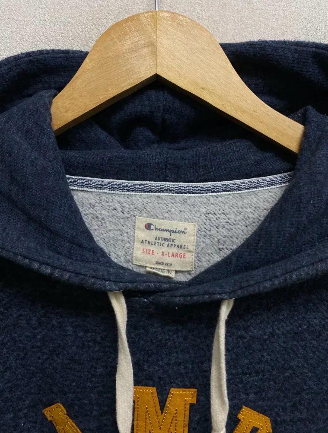 Champion 블루 후드 스웨트셔츠 XL 5
