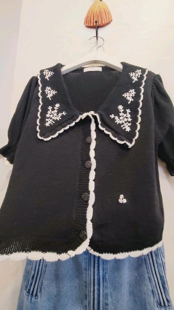 비이커 자수 퍼프 가디건 5