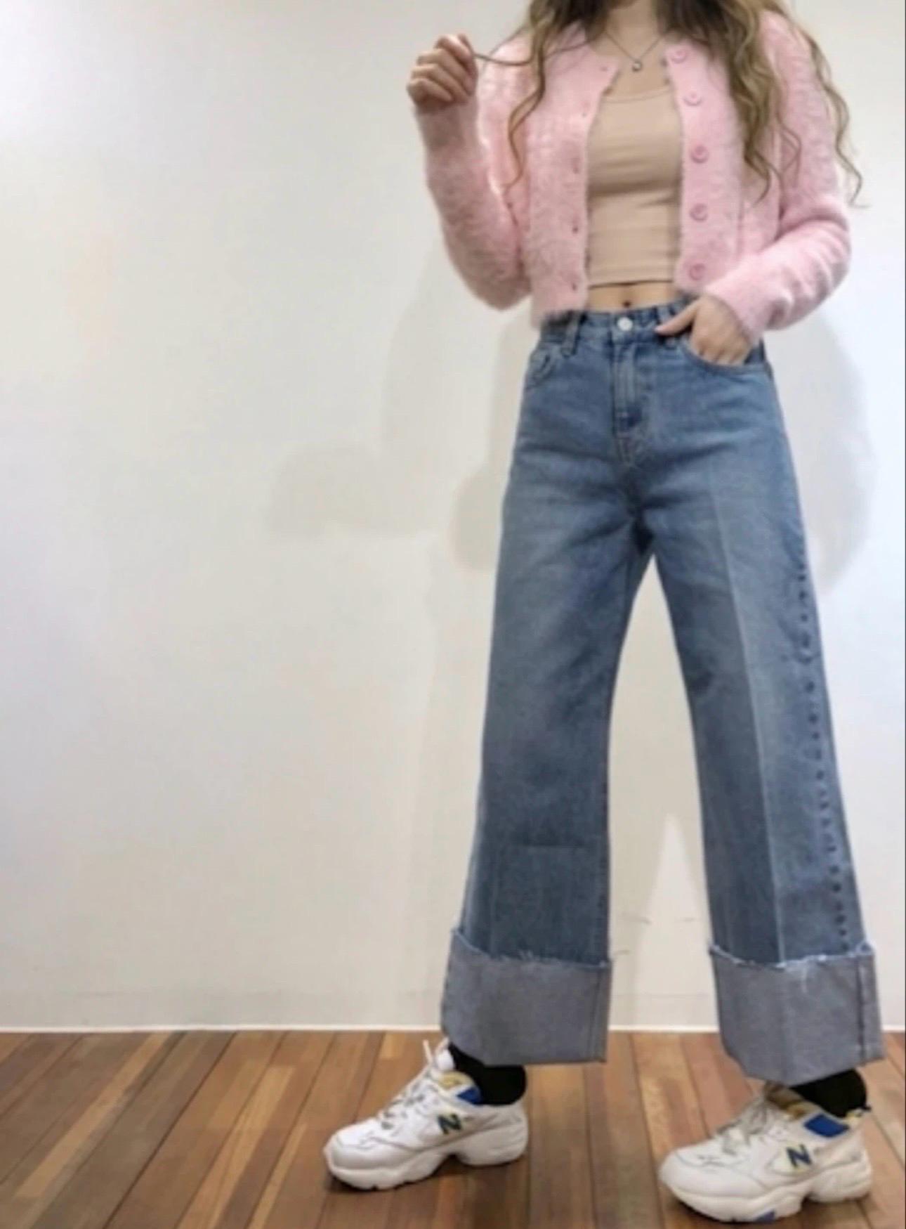 Mama studio핑크색 앙고라 크롭 가디건 4
