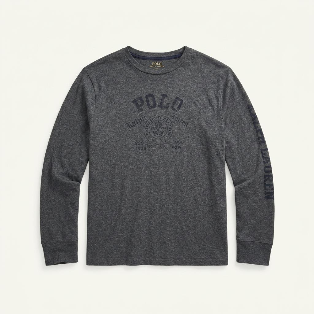 Polo Ralph Lauren 폴로 랄프로렌 로고 그레이 롱 슬리브 티셔츠 1