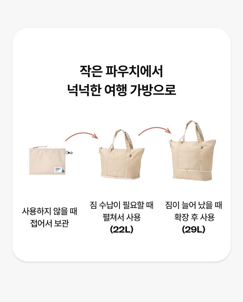 브랜든 폴더블 캐리올 토트백 (미개봉새상품) 9