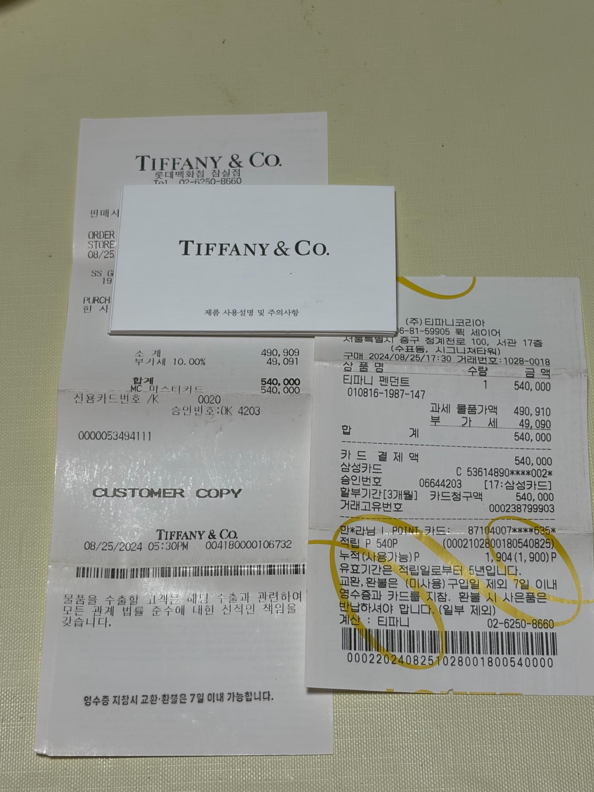 티파니엔코 X 실버 목걸이 7