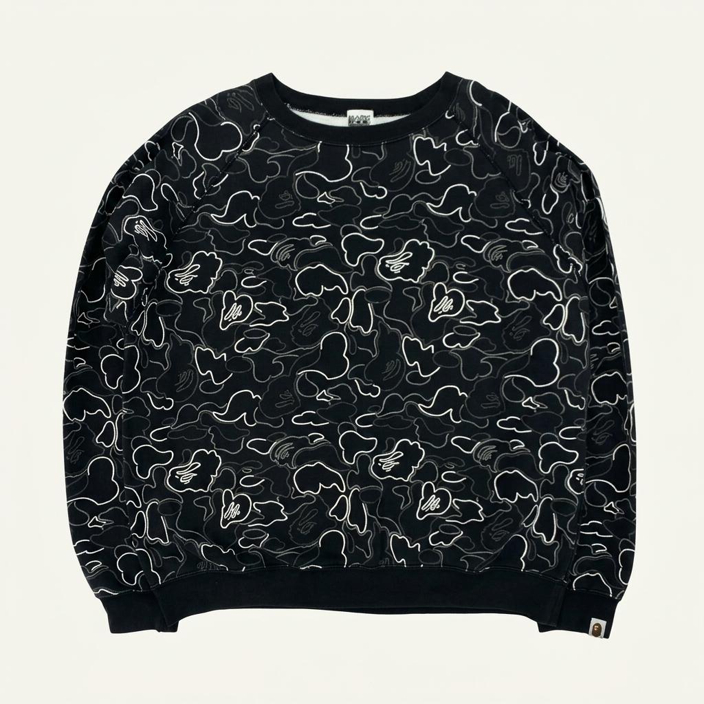 Bape 베이프 네온카모 크루넥 맨투맨 1