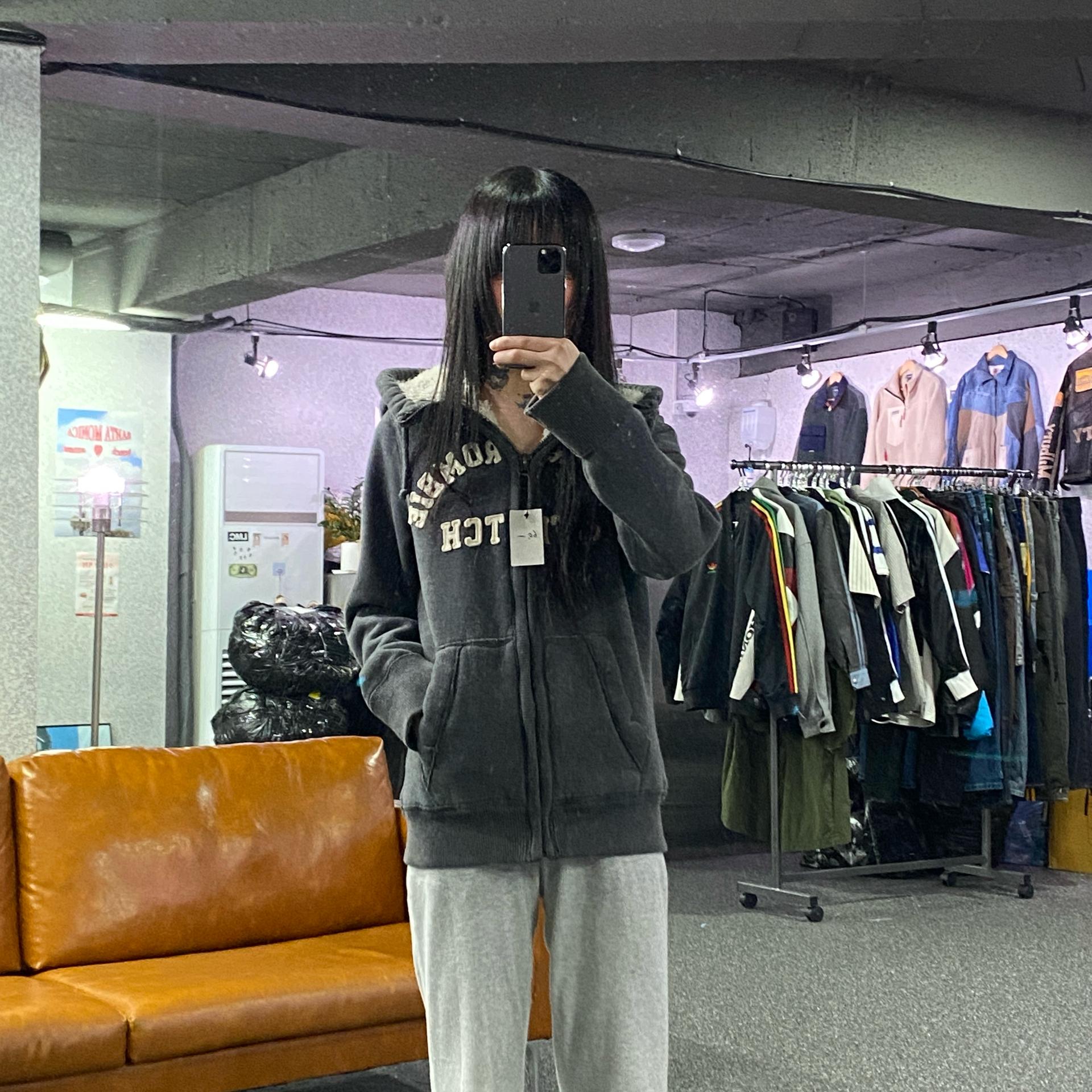 아베크롬비 스펠로고 양털 후드집업 B4525 2