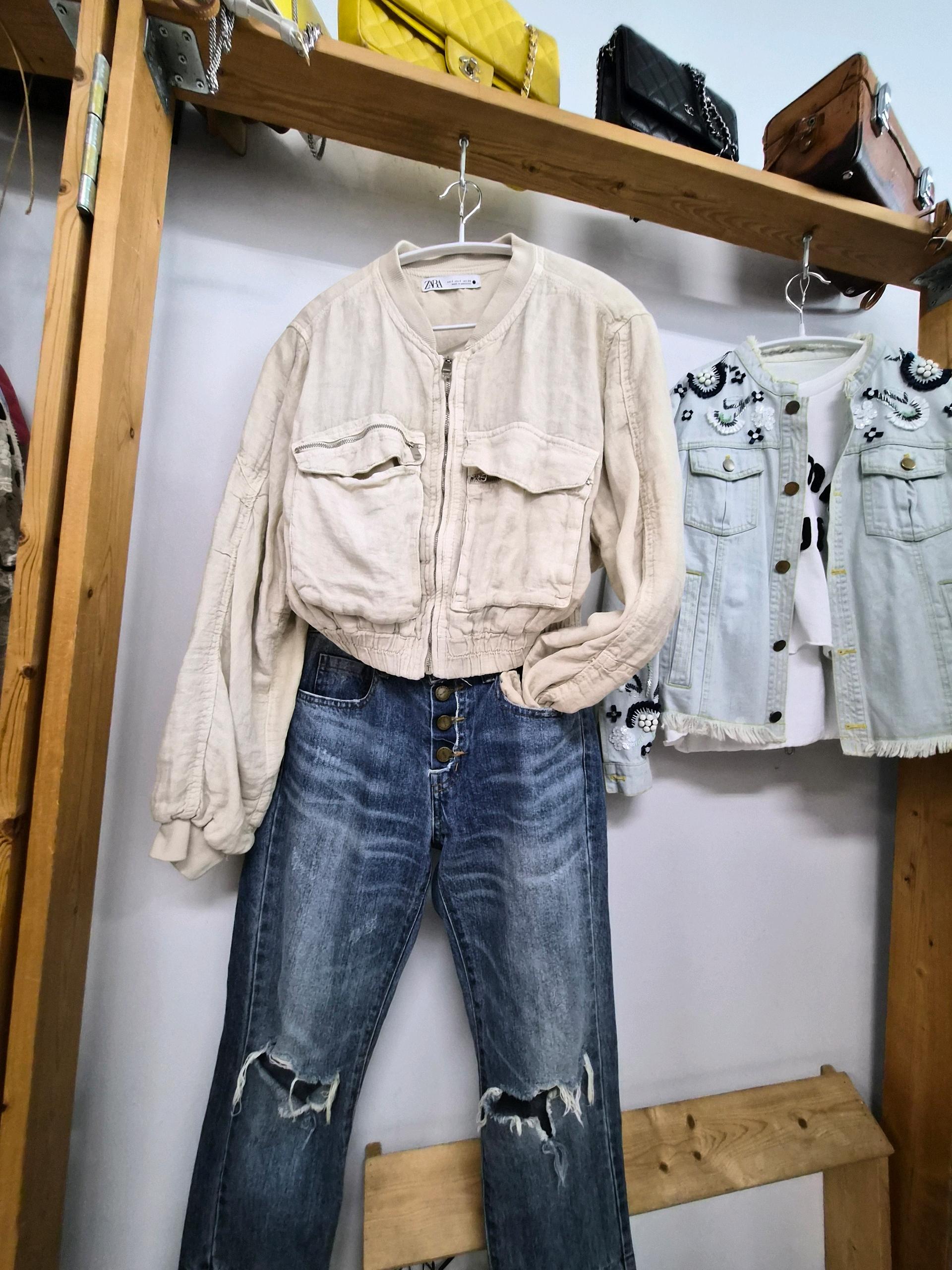 자라 린넨 블루종 점퍼 3