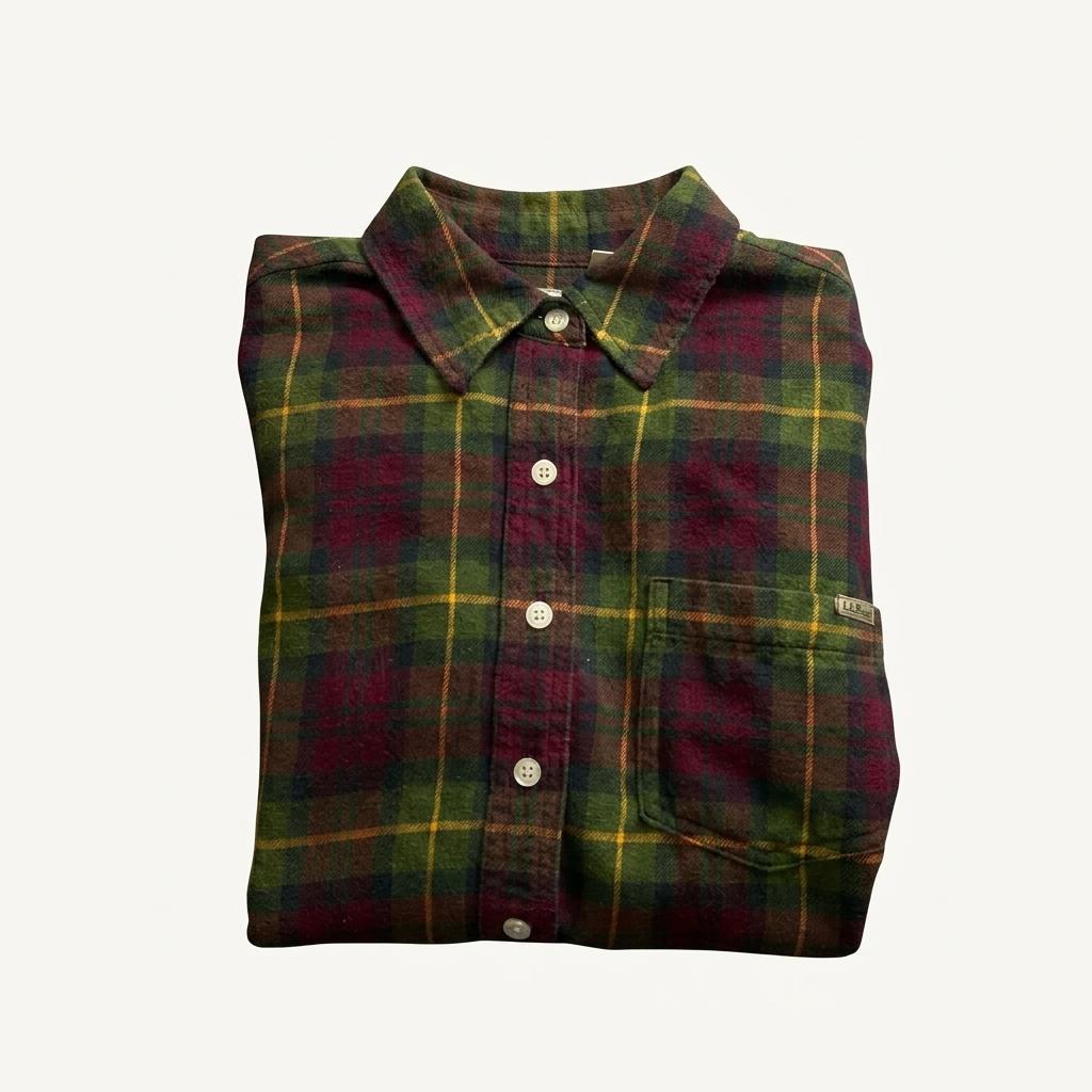 LL BEAN 엘엘빈 클래식 타탄 체크 플란넬 셔츠 3257 1