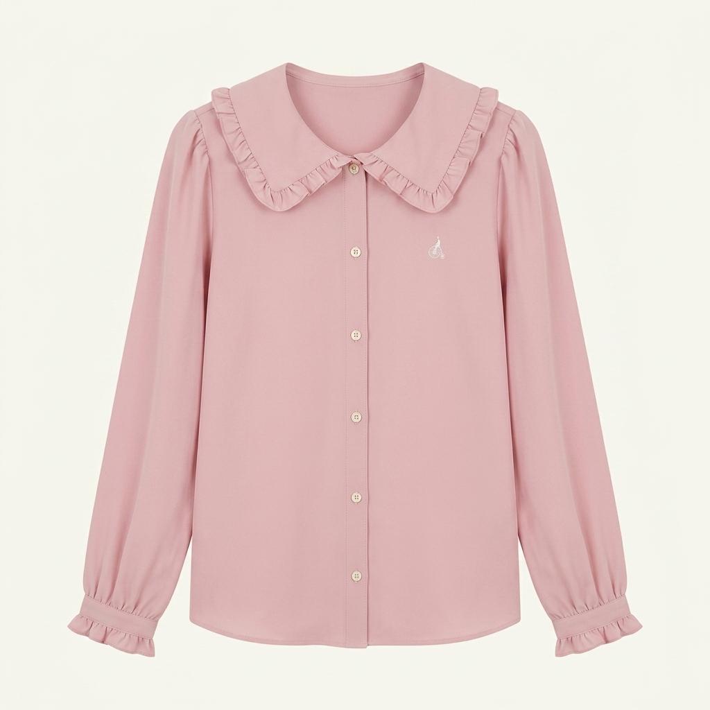 빈폴키즈 프릴 칼라 블라우스 핑크 1