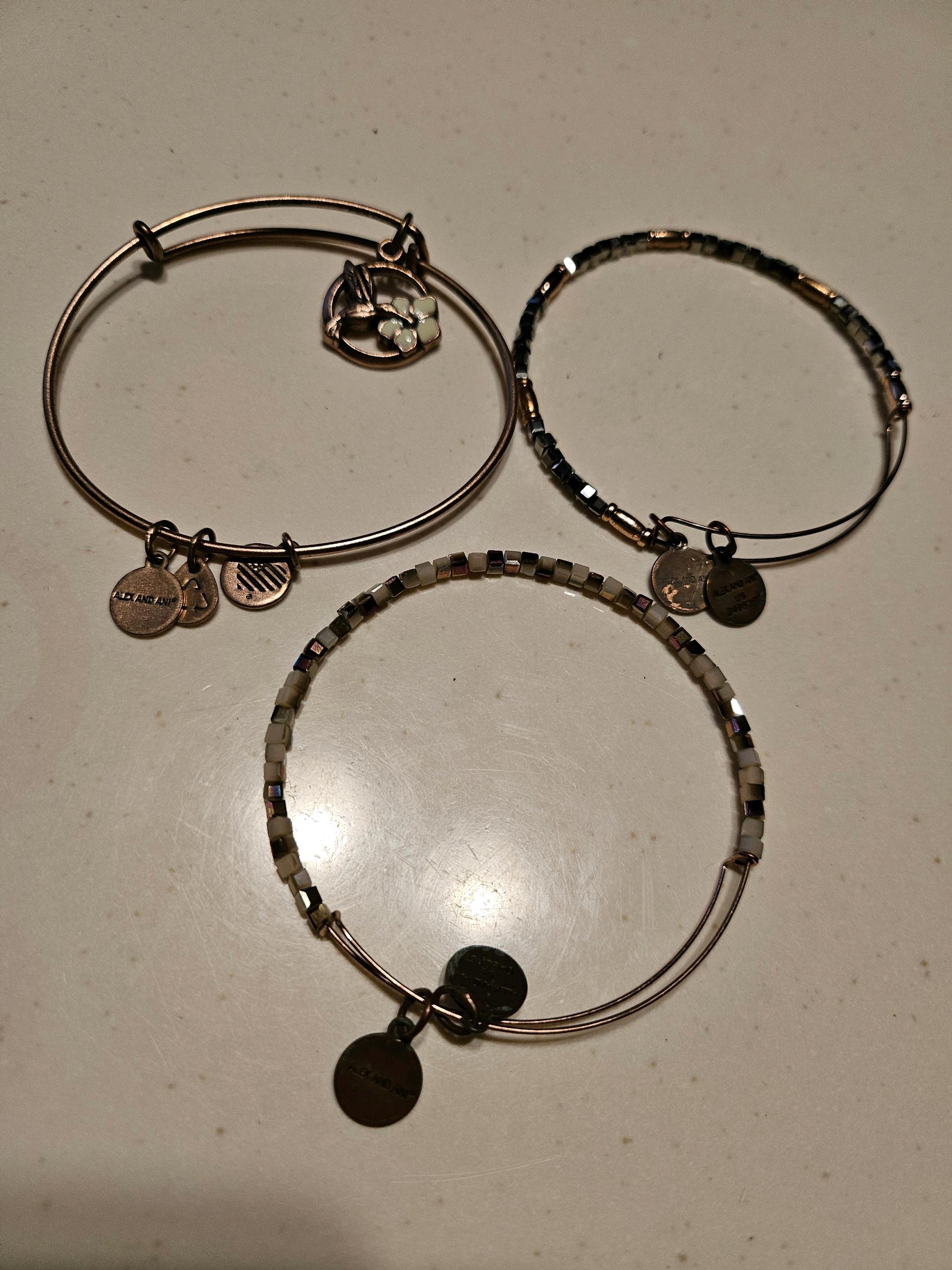 정품] 알렉스 앤 애니(Alex and Ani) 레이어드 뱅글 3종 세트 (풀박스) 3