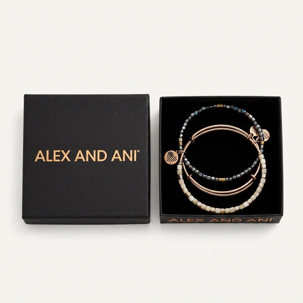 정품] 알렉스 앤 애니(Alex and Ani) 레이어드 뱅글 3종 세트 (풀박스) 1