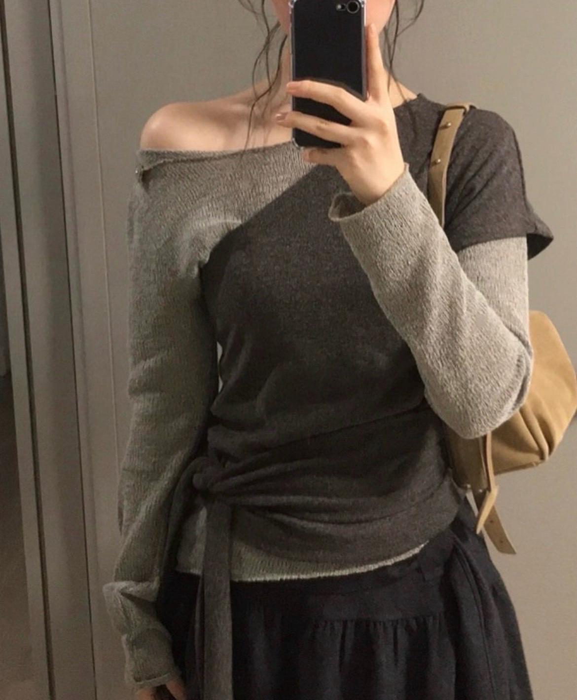 아우로 다이애그널 탑 차콜 3