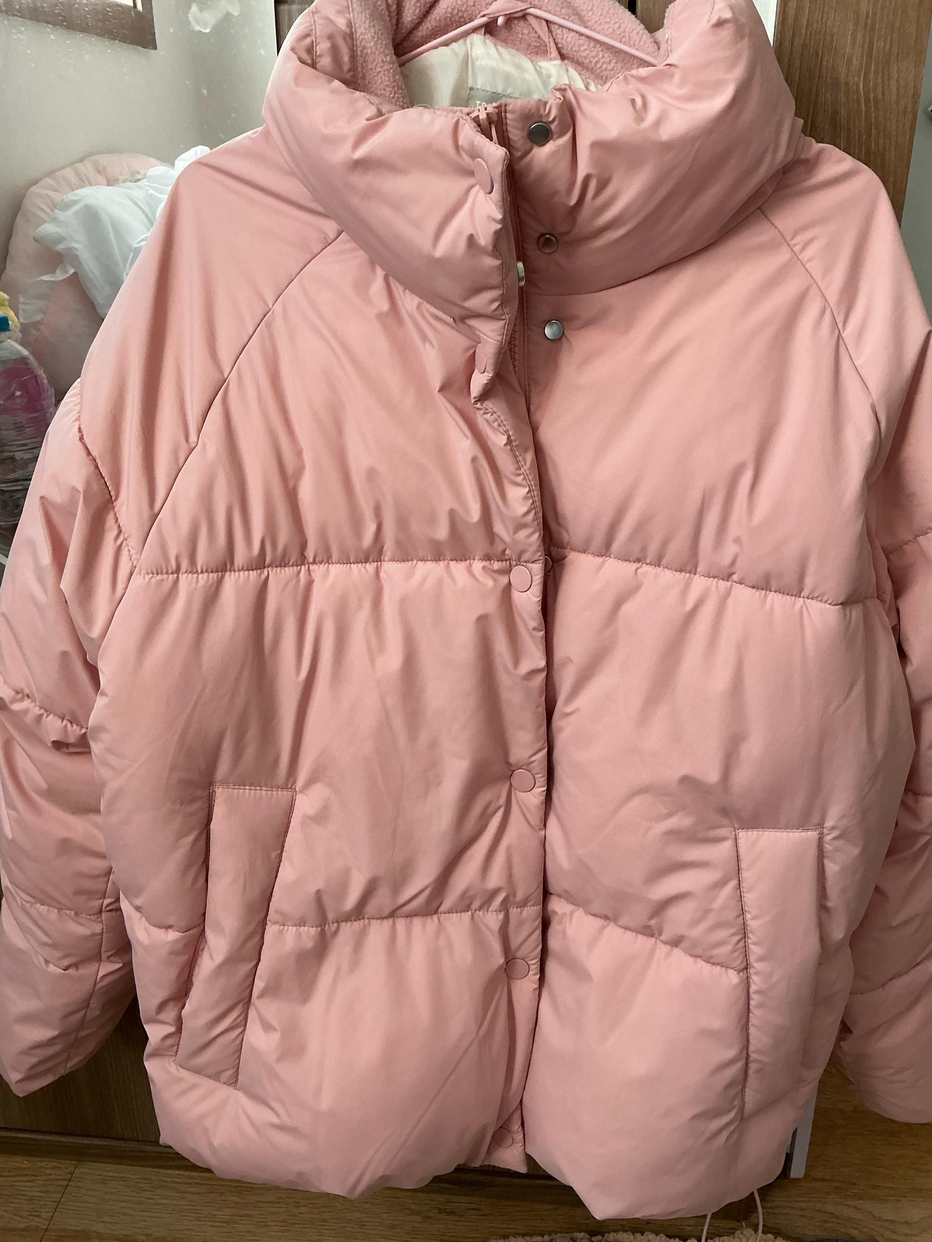 스파오 핑크 패딩