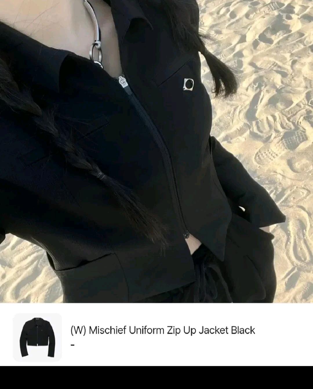 미스치프 유니폼 자켓 셋업 블랙 2