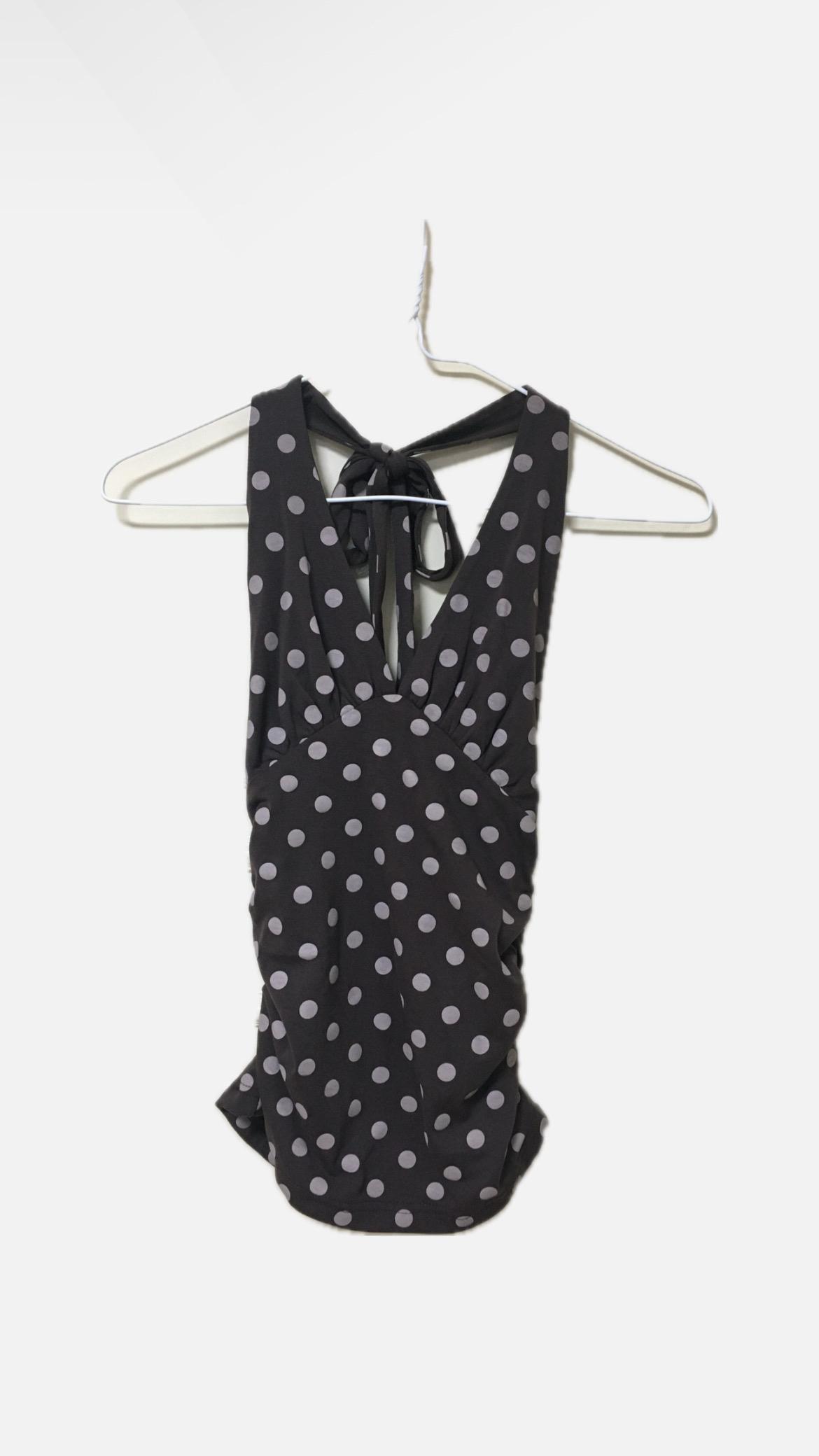 스컬프터 Dot Halter Top Brown 2