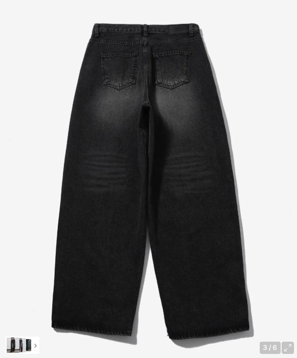 어니브 CAT BRUSH FADE WIDE DENIM PANTS RUSTY BLACK 4