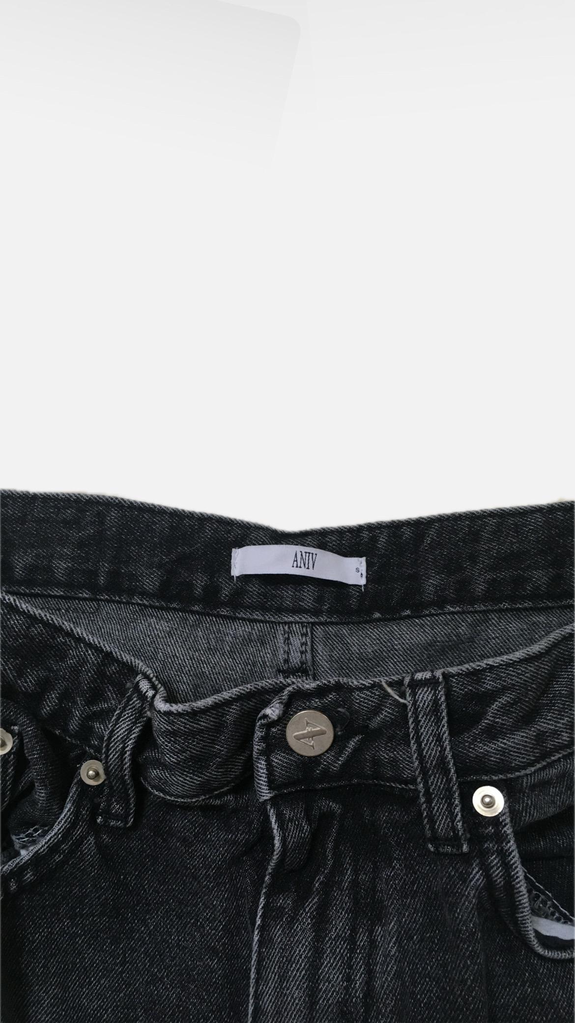 어니브 CAT BRUSH FADE WIDE DENIM PANTS RUSTY BLACK 6