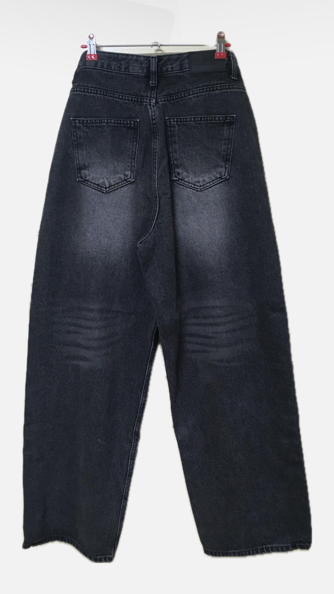 어니브 CAT BRUSH FADE WIDE DENIM PANTS RUSTY BLACK 8