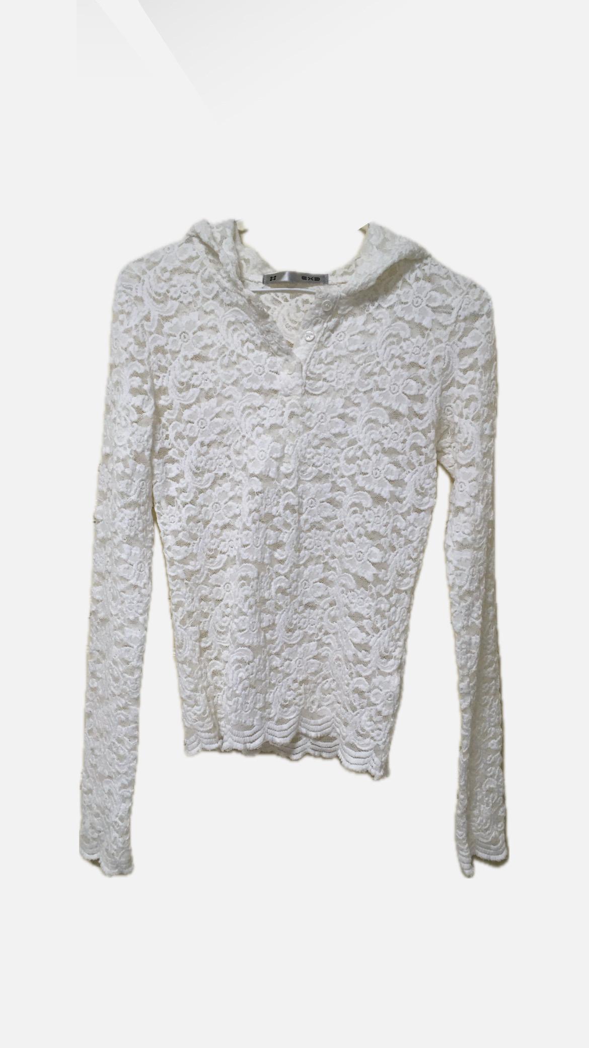 셋업이엑스이 LACE BUTTON HOODIE TOP 5