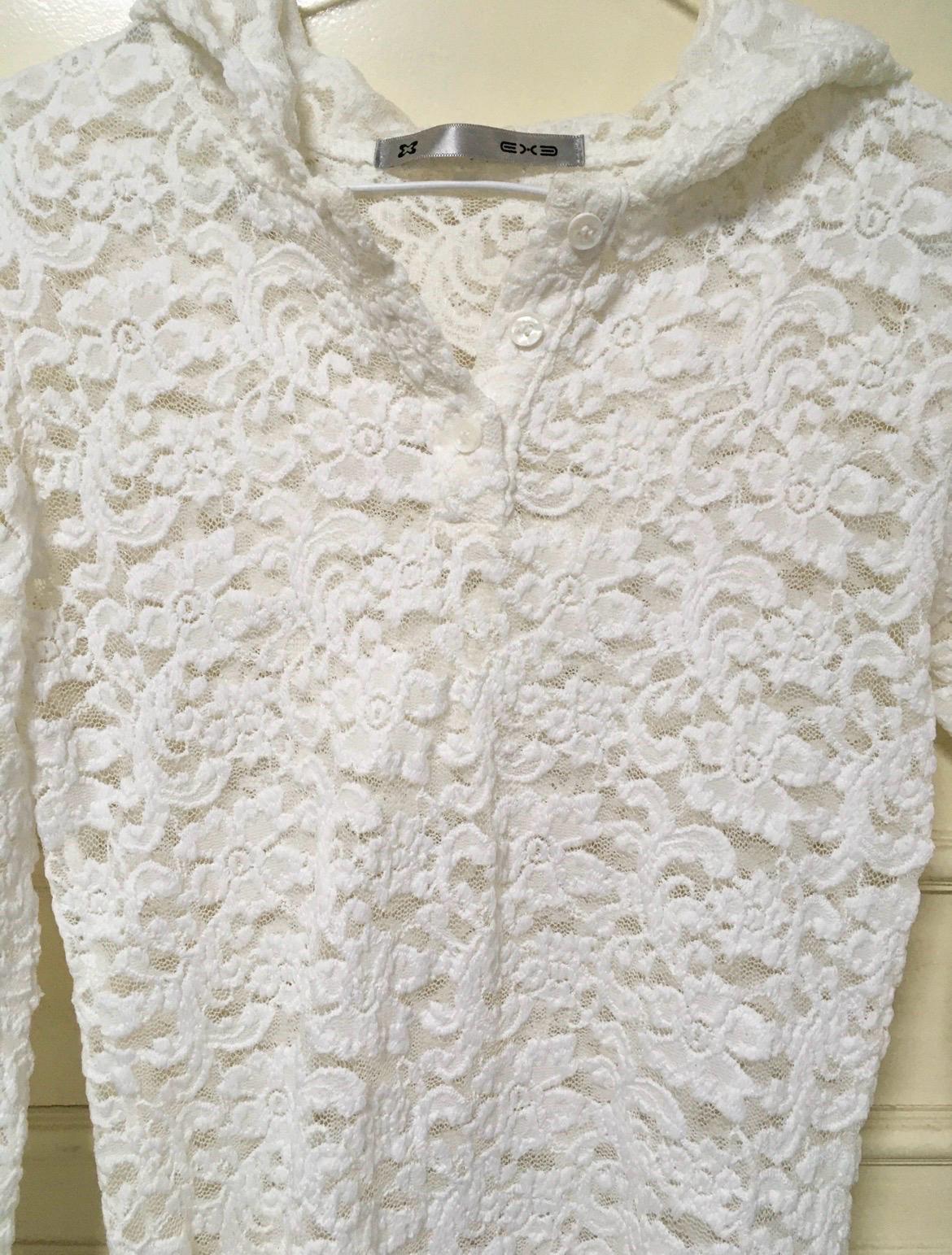 셋업이엑스이 LACE BUTTON HOODIE TOP 6