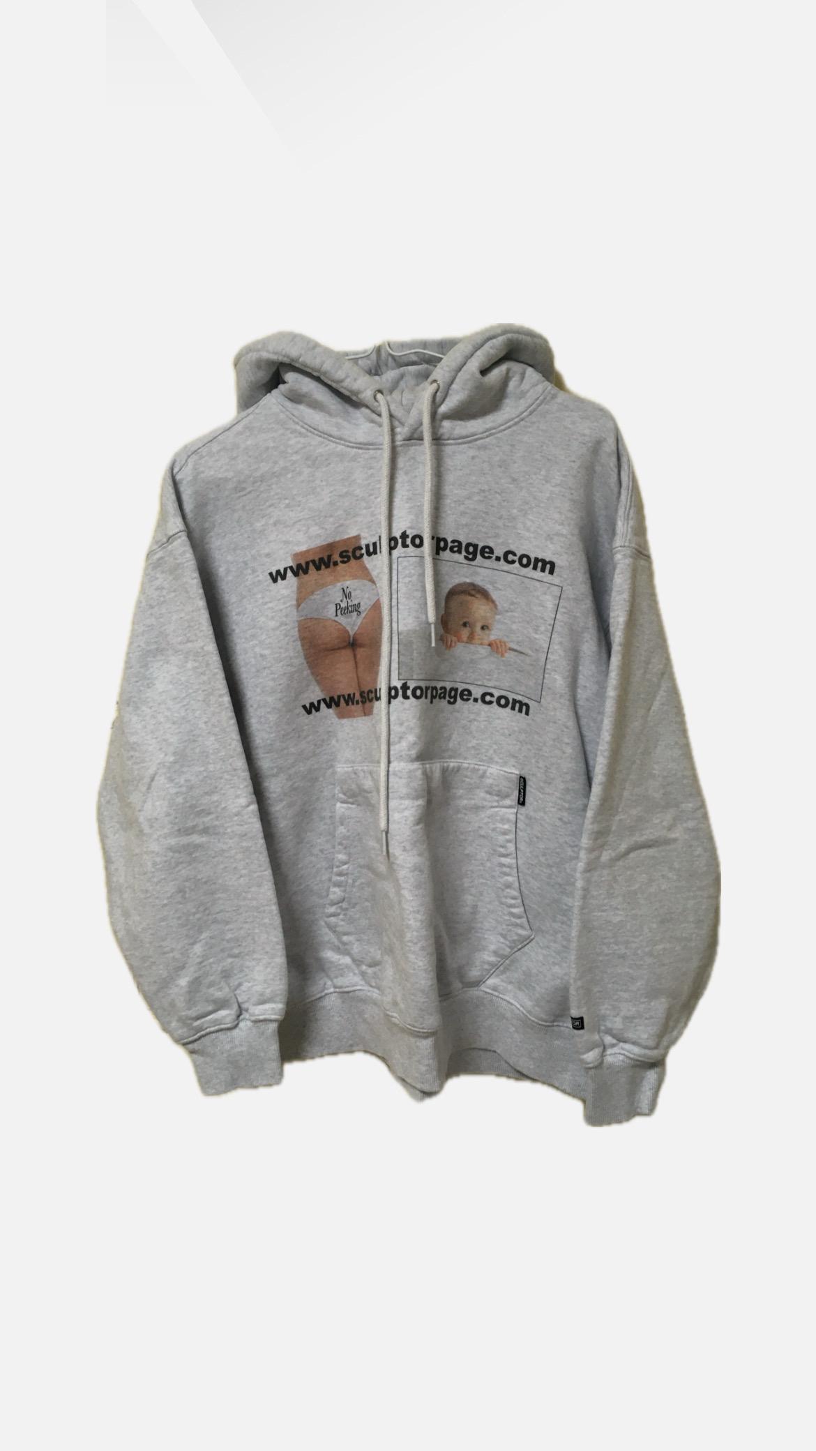 스컬프터 Effin No Peeking Hoodie White Melange  5