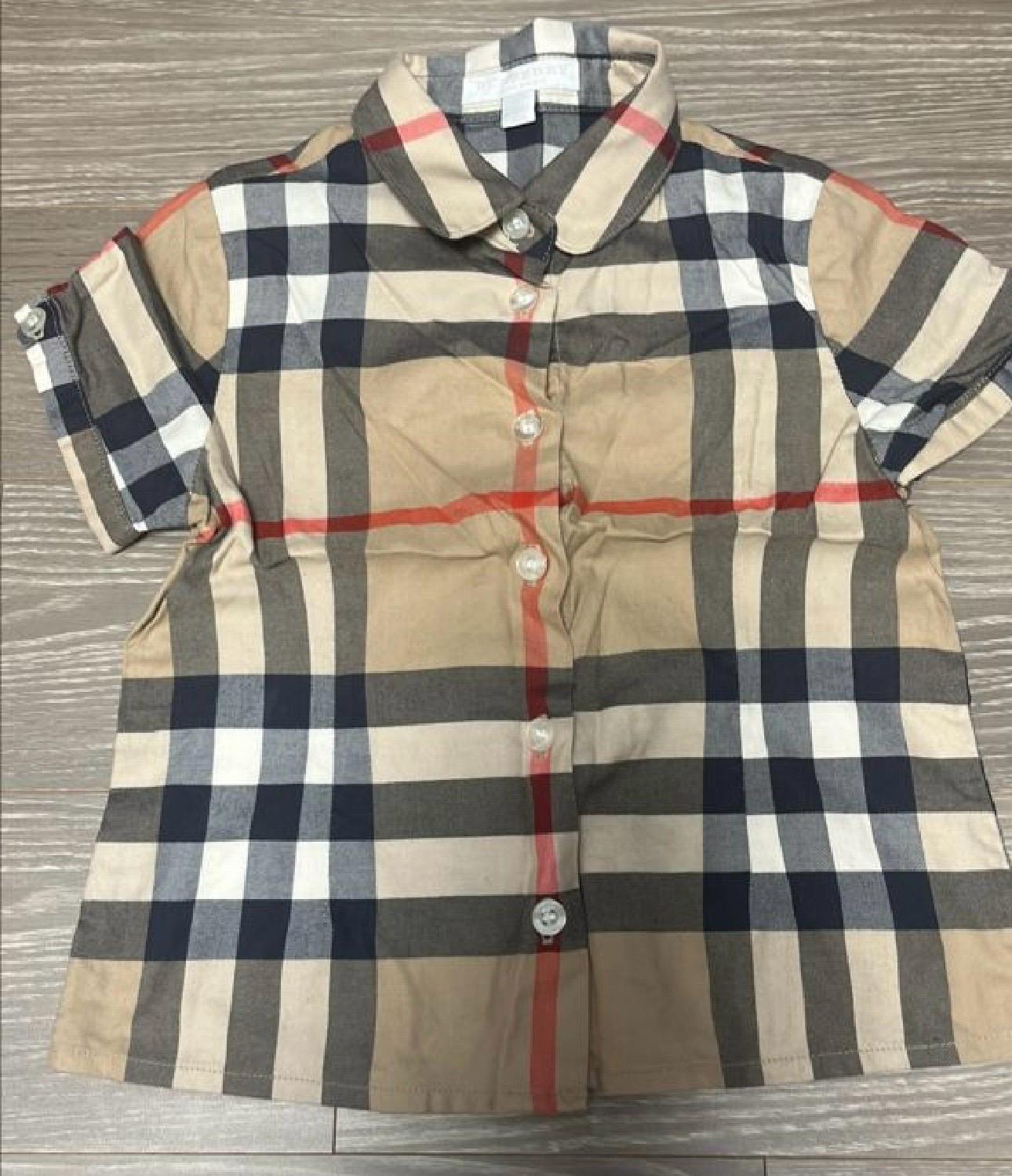 버버리정품반팔남방 남아3y 2