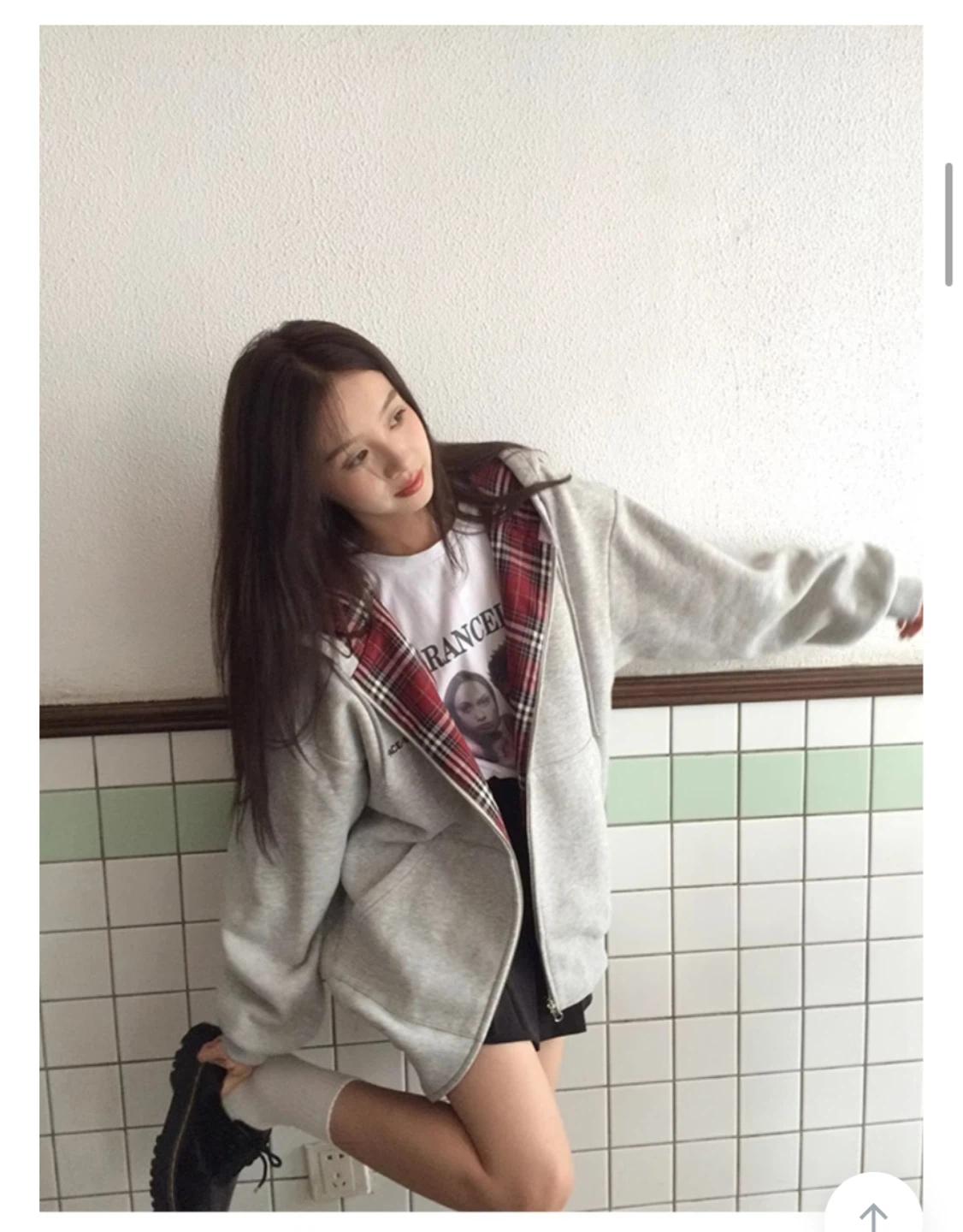 오버핏 그레이 본딩안감 후드집업 2