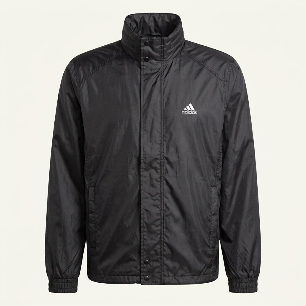 95,M)) adidas 아디다스 블랙 바람막이 점퍼! 모자 있습니다 1