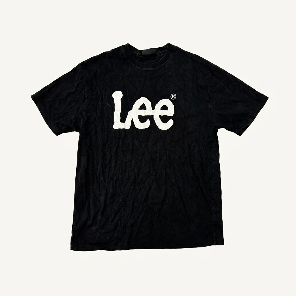Lee 로고 블랙 반팔 티셔츠 1