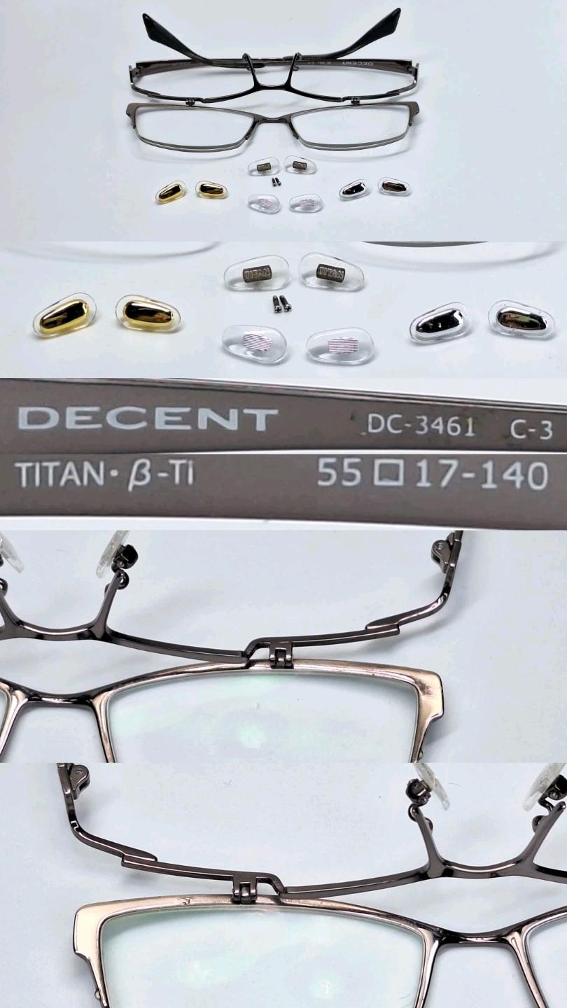 하세가와 DECENT DC-3461 반무테 플립업 안경테 실버 기능성 낚시 골프 하이엔드 10