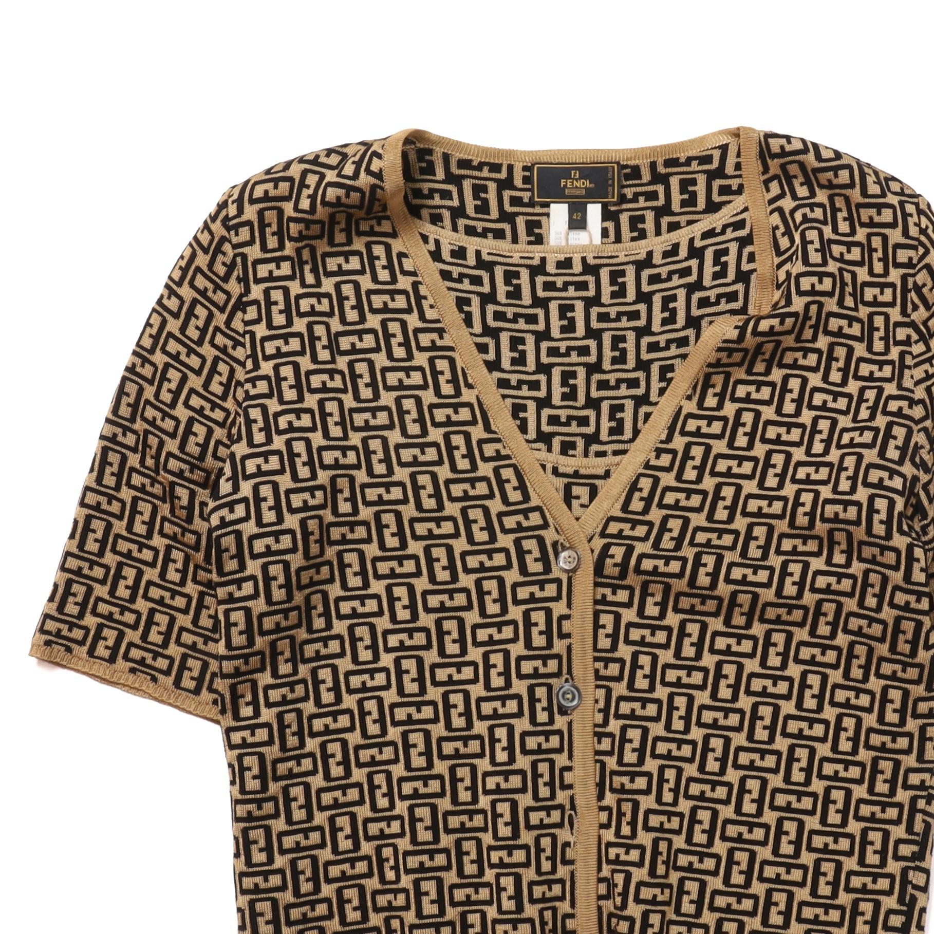 펜디 Fendi Rayon Blended Half Sleeve Cardigan Set Up 3