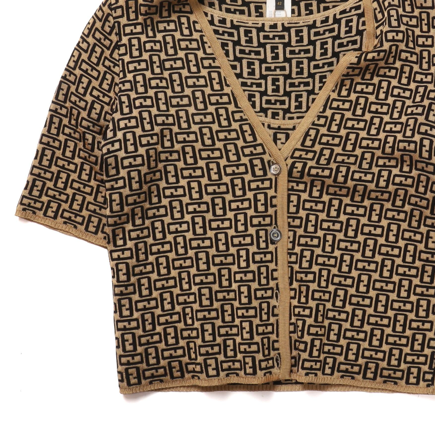 펜디 Fendi Rayon Blended Half Sleeve Cardigan Set Up 4