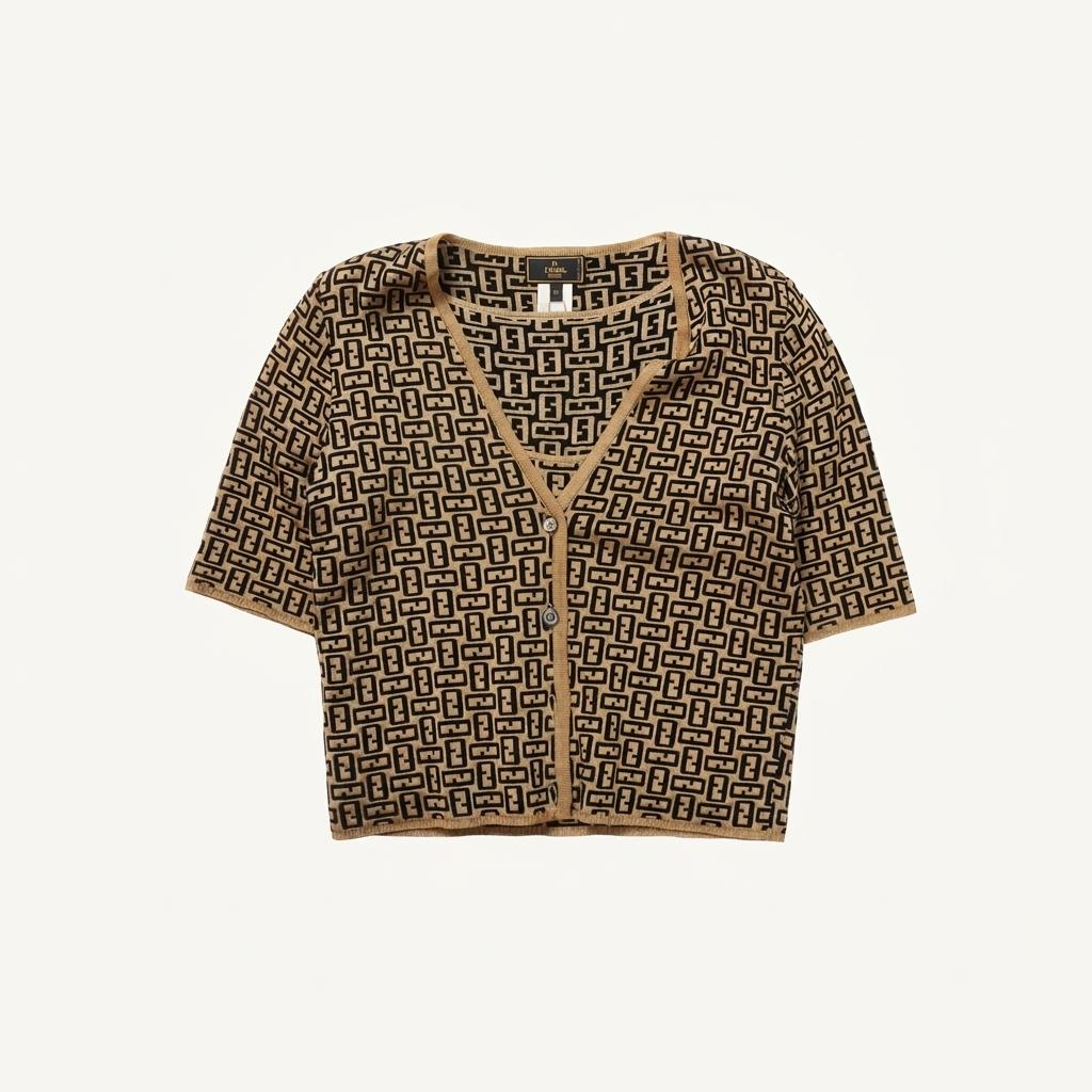 펜디 Fendi Rayon Blended Half Sleeve Cardigan Set Up 1