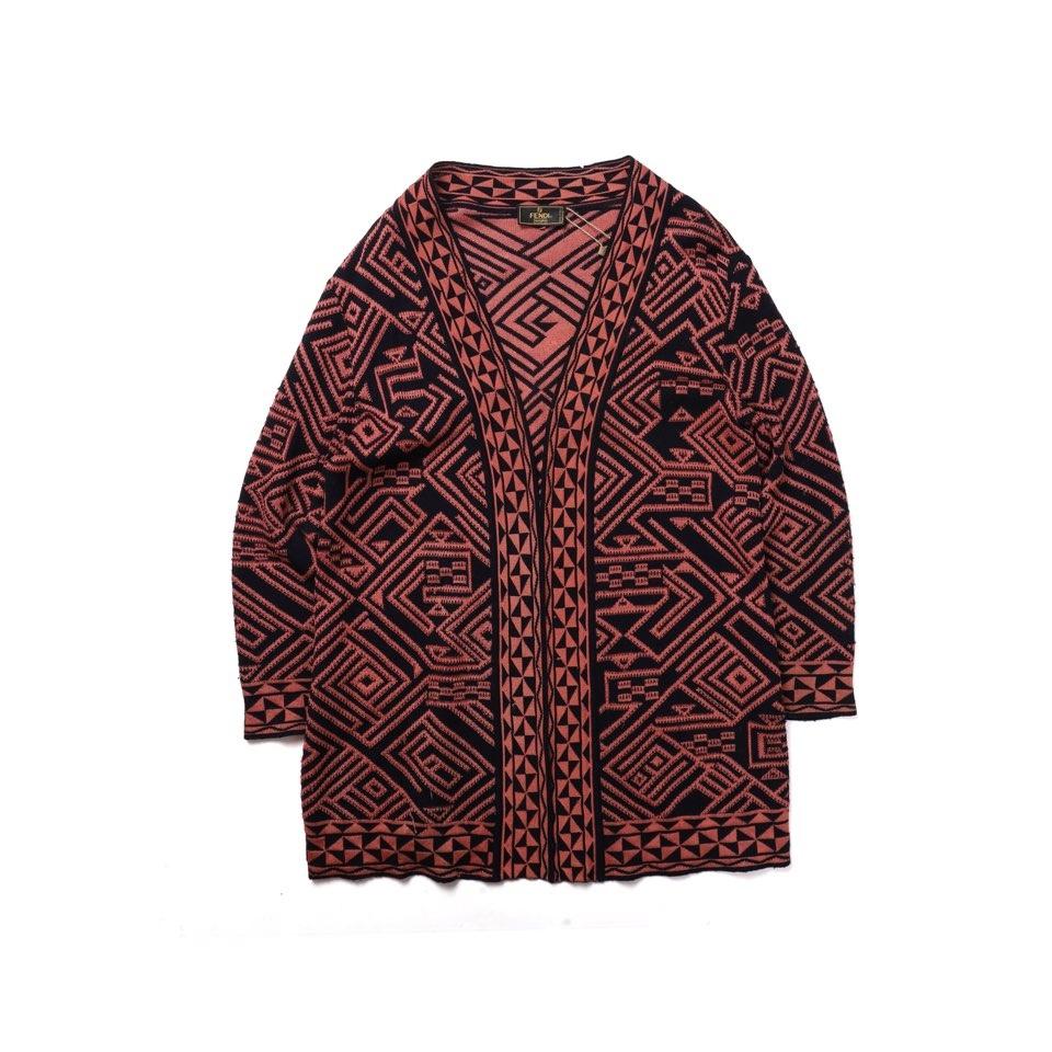 펜디 Fendi Aztec Wool Cardigan 2