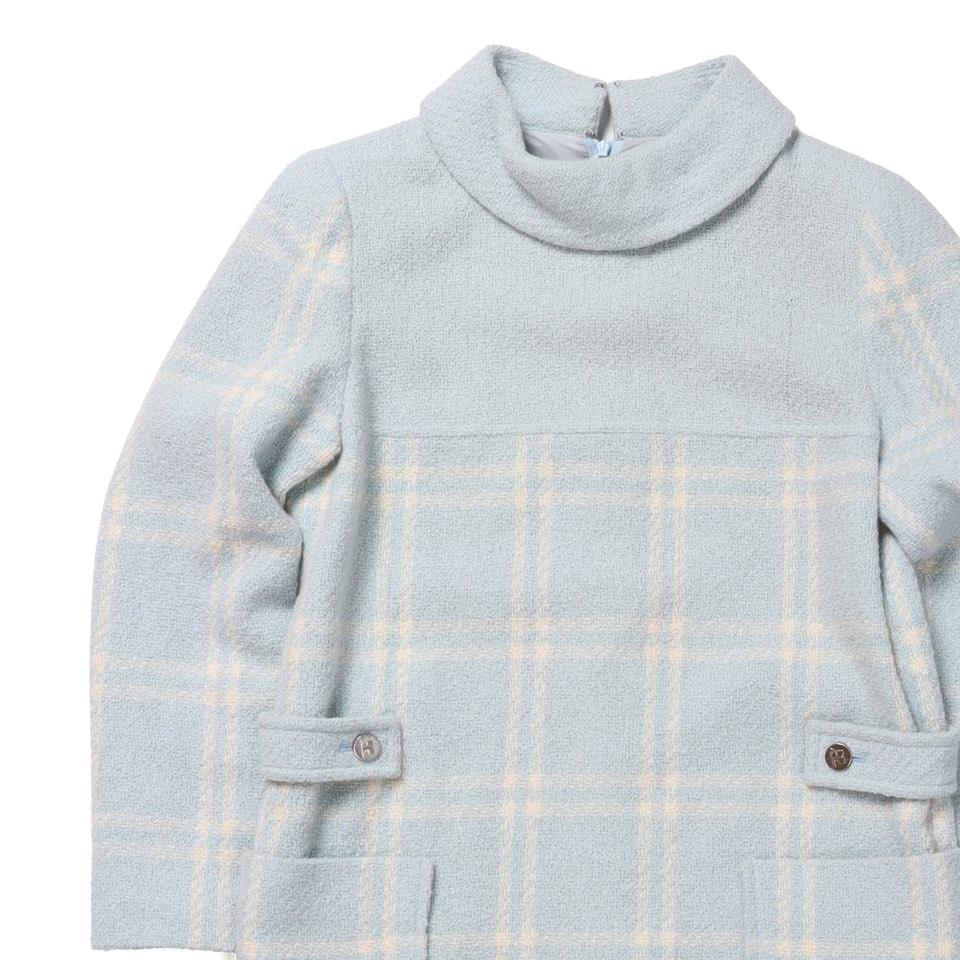 꾸레쥬 Courreges Mohair Wool Check Dress 3