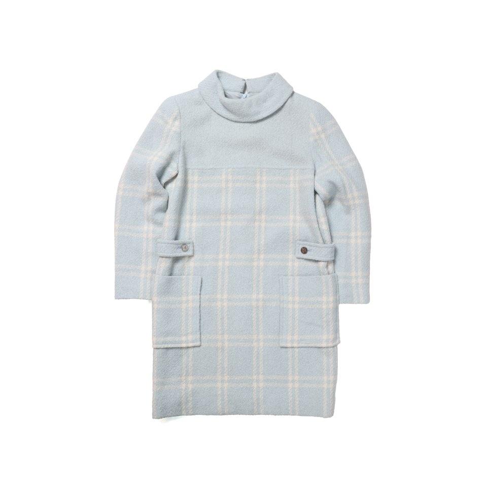 꾸레쥬 Courreges Mohair Wool Check Dress 2