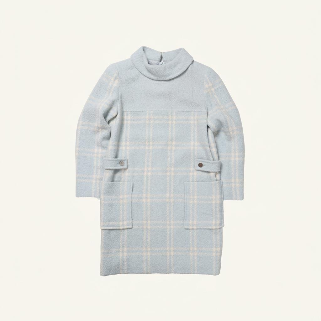 꾸레쥬 Courreges Mohair Wool Check Dress 1